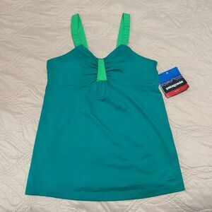 NWT Patagonia Slim Fit Activewear Tank Teal Turquoise L